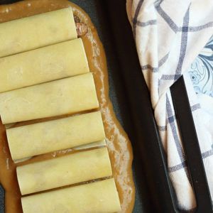 Canelones de Carrillón de Ternasco de Aragón