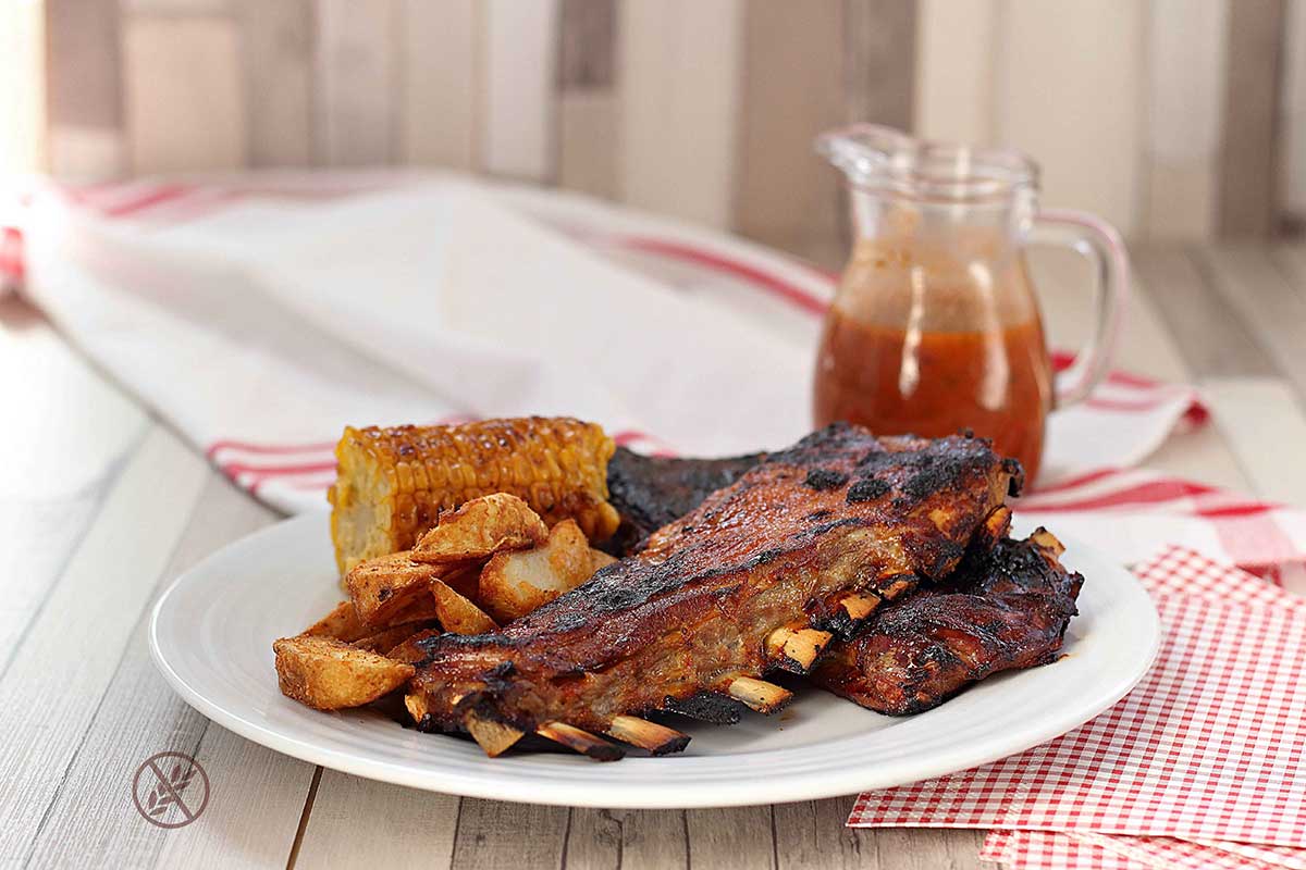 churrasco de cordero ternasco de aragon en salsa barbacoa