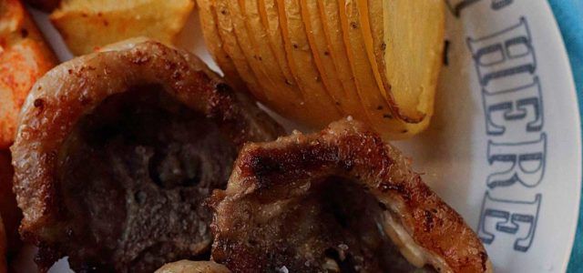 collares de cordero ternasc de aragon con patatas