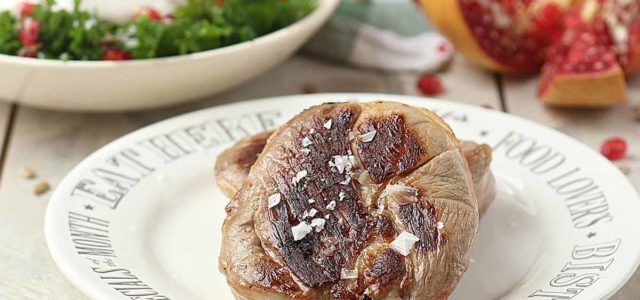 tournedos de cordero ternasco de aragon con ensalada kale